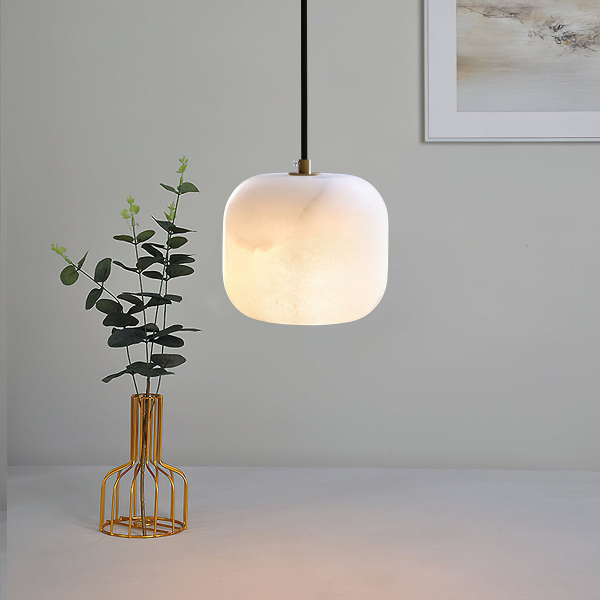 Alabaster Bedside Pendant Light — view 4