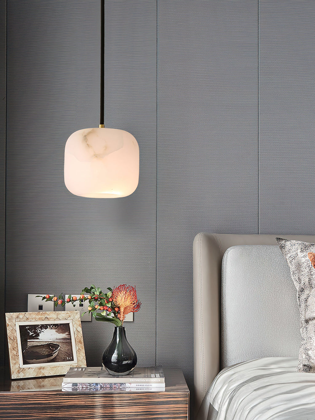 Alabaster Bedside Pendant Light — view 21