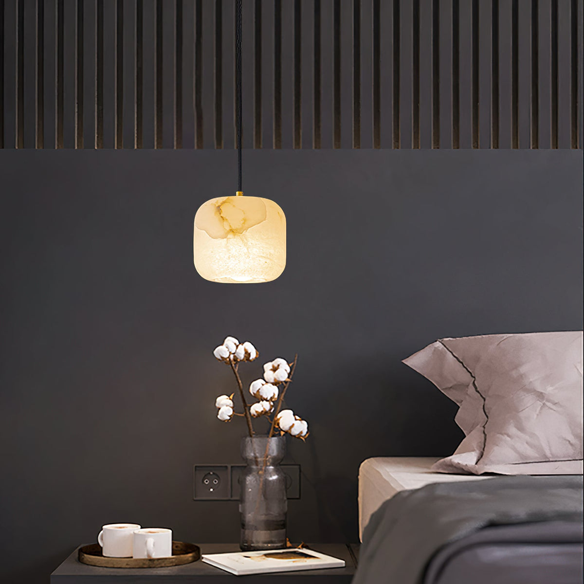 Alabaster Bedside Pendant Light — view 6