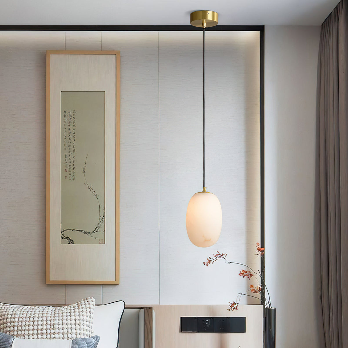 Alabaster Bedside Pendant Light — view 7