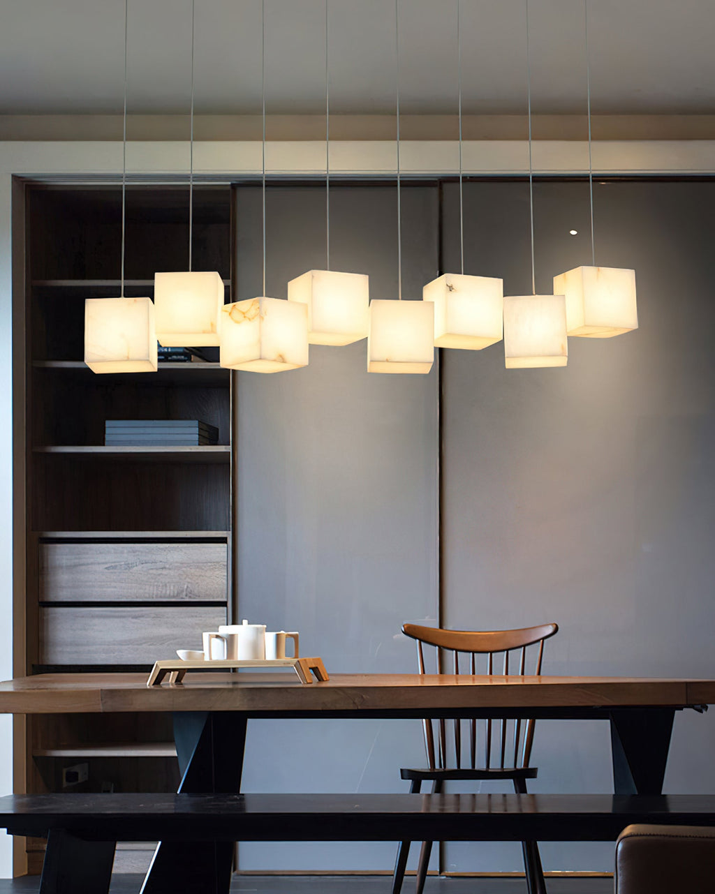 Alabaster Box Chandelier — view 9