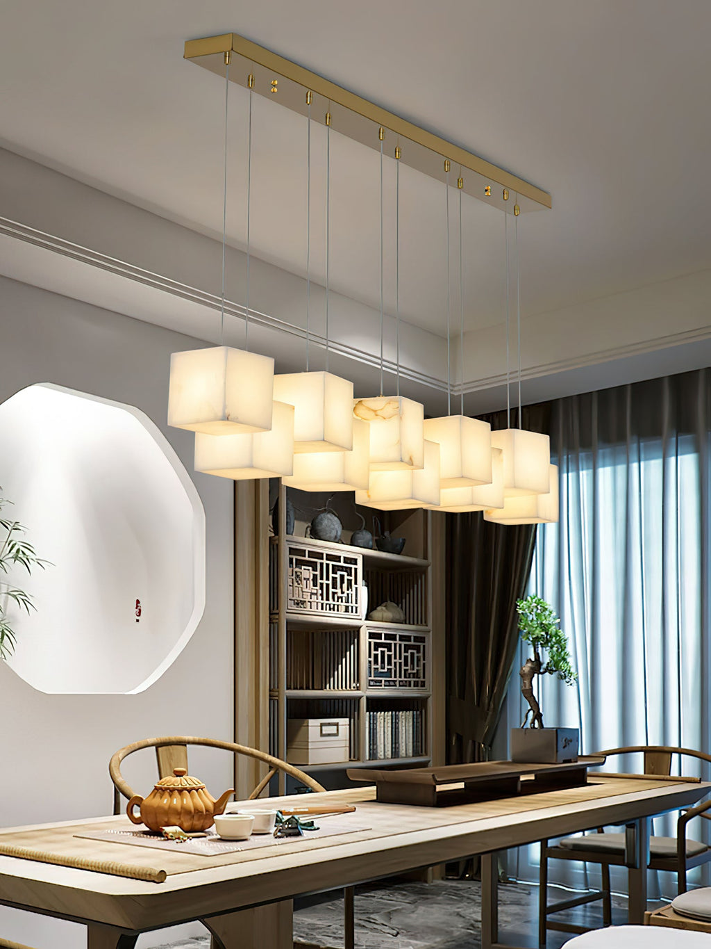 Alabaster Box Chandelier — view 10