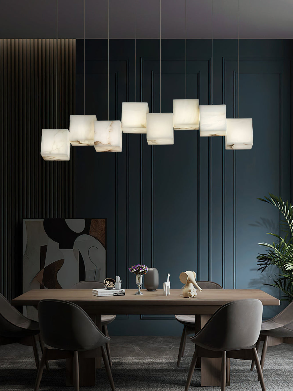Alabaster Box Chandelier — view 16
