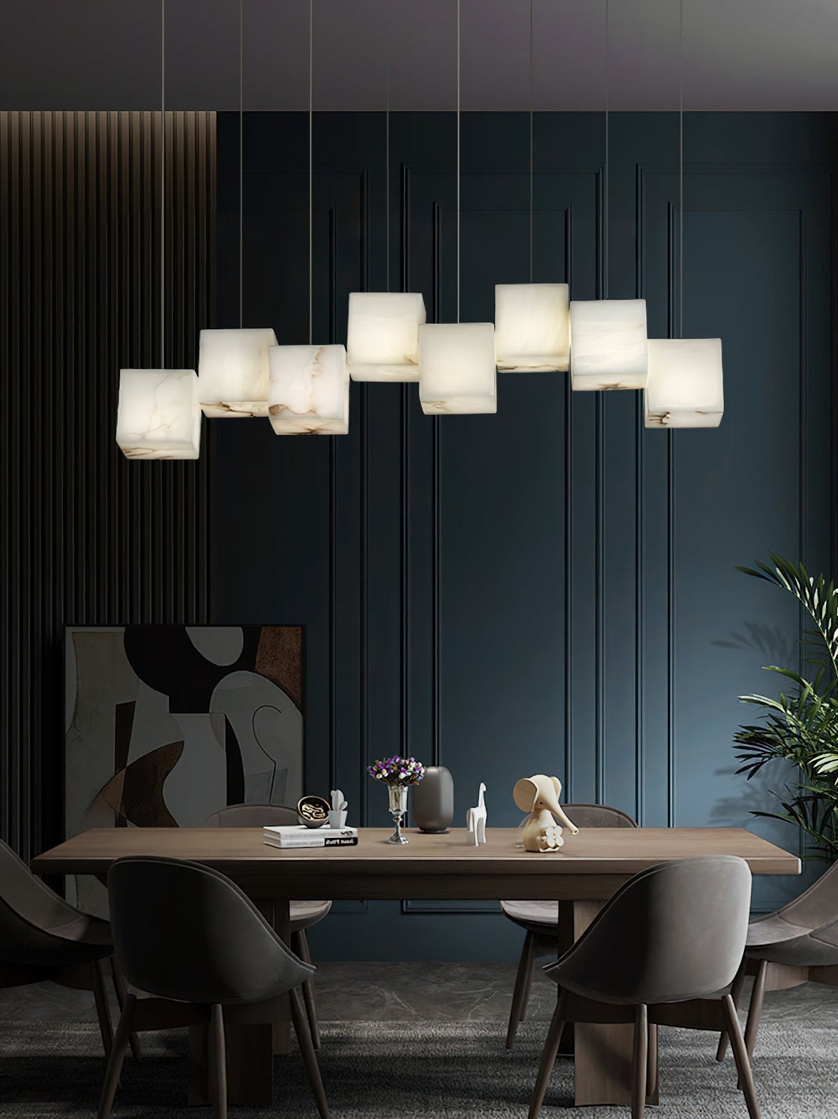 Alabaster Box Chandelier — view 16