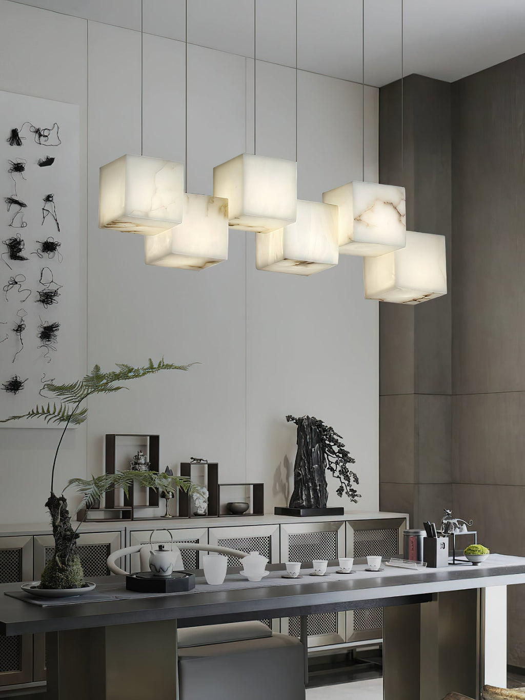Alabaster Box Chandelier — view 17