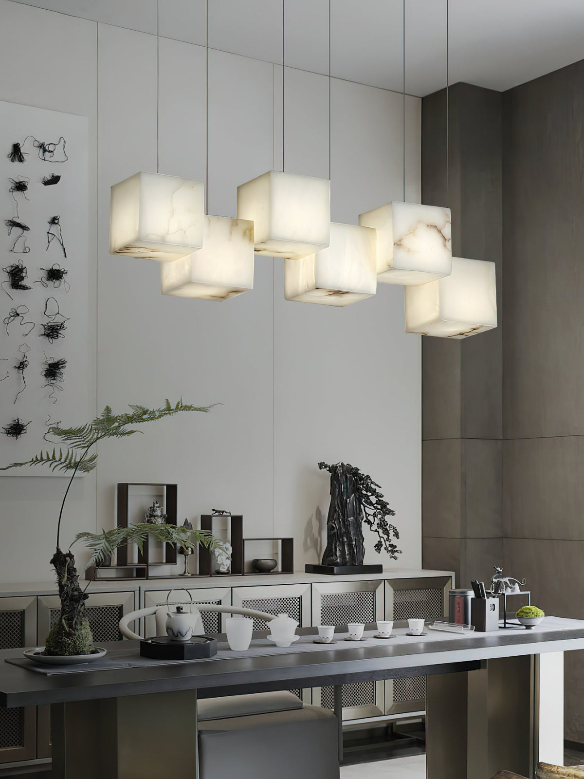Alabaster Box Chandelier — view 17