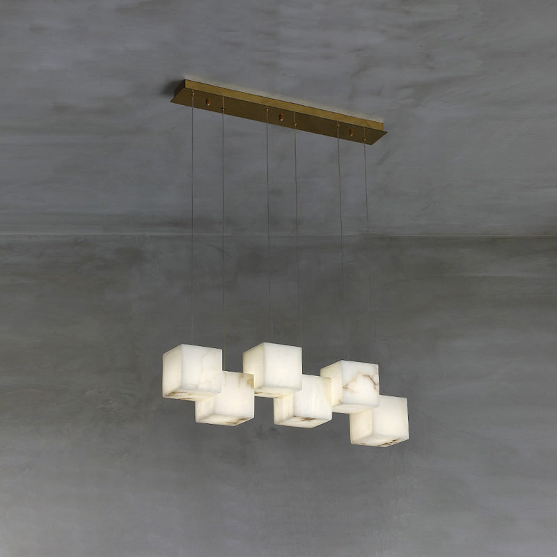 Alabaster Box Chandelier — view 19