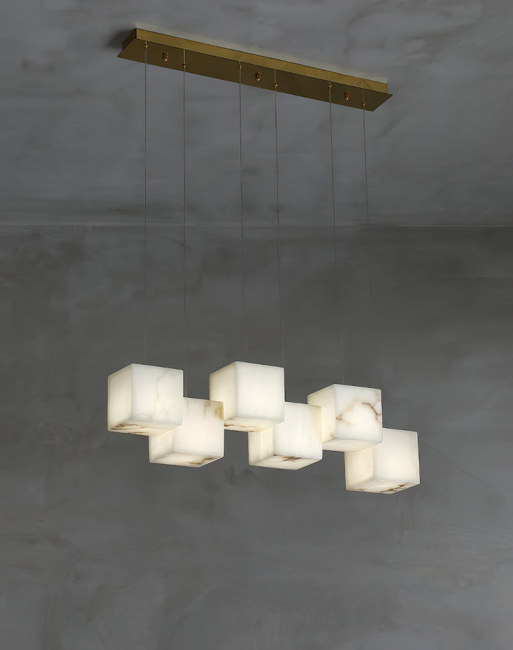 Alabaster Box Chandelier — view 22