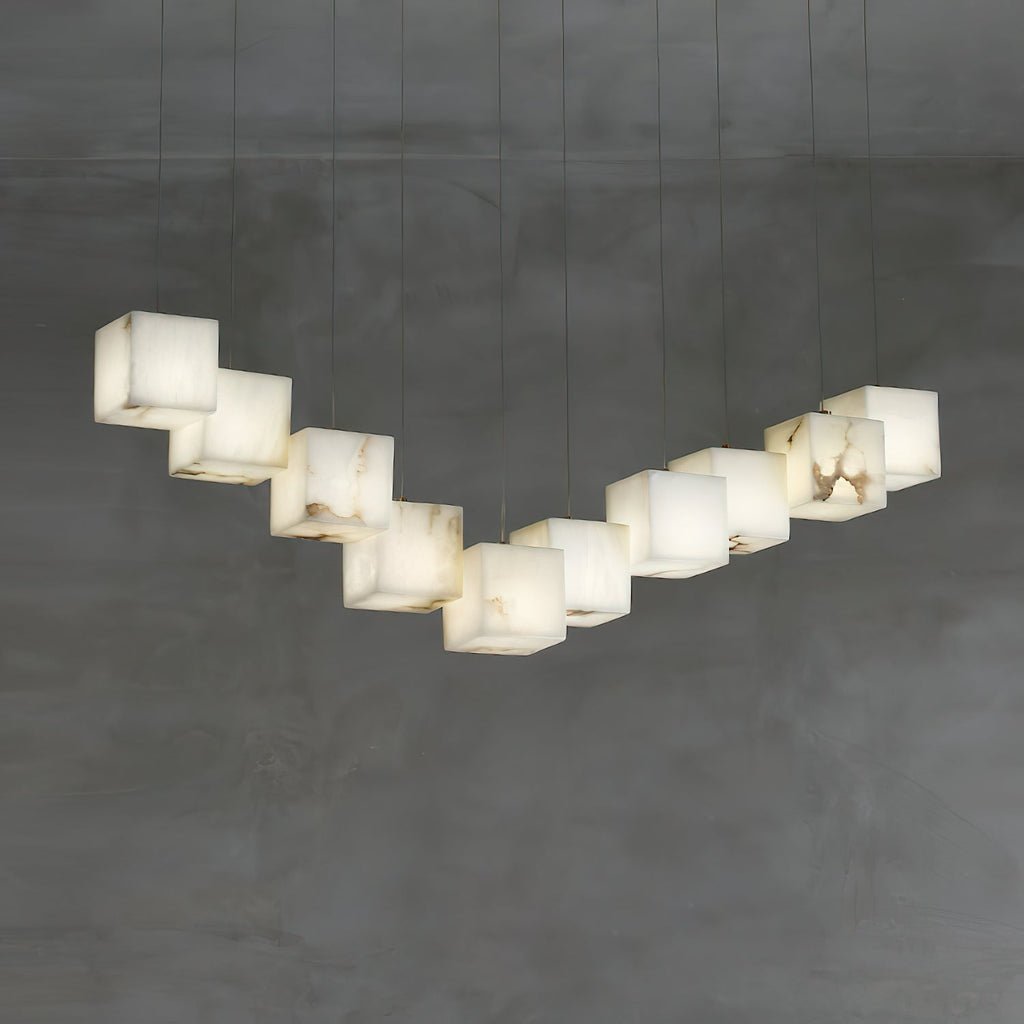Alabaster Box Chandelier — view 25