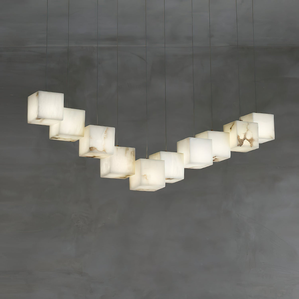 Alabaster Box Chandelier — view 25
