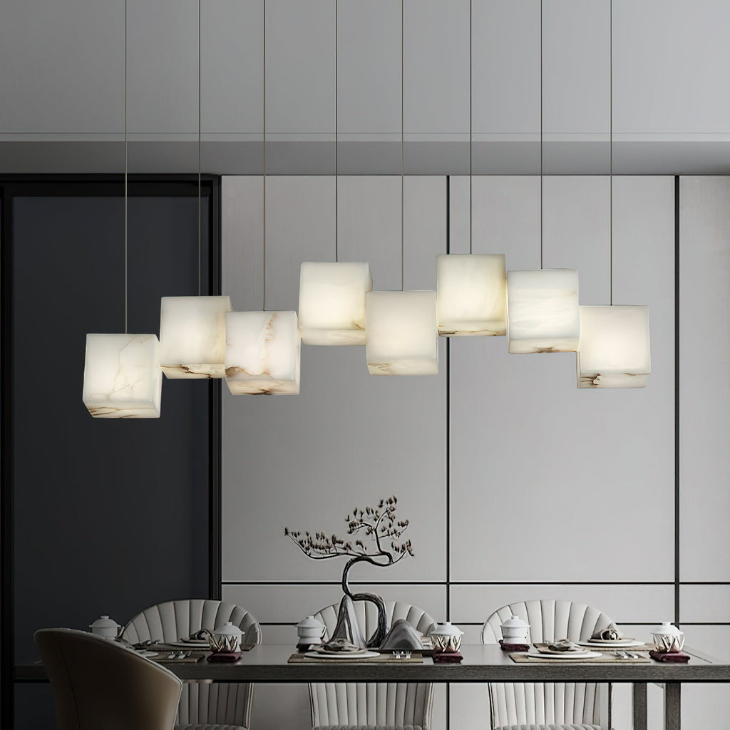 Alabaster Box Chandelier — view 2