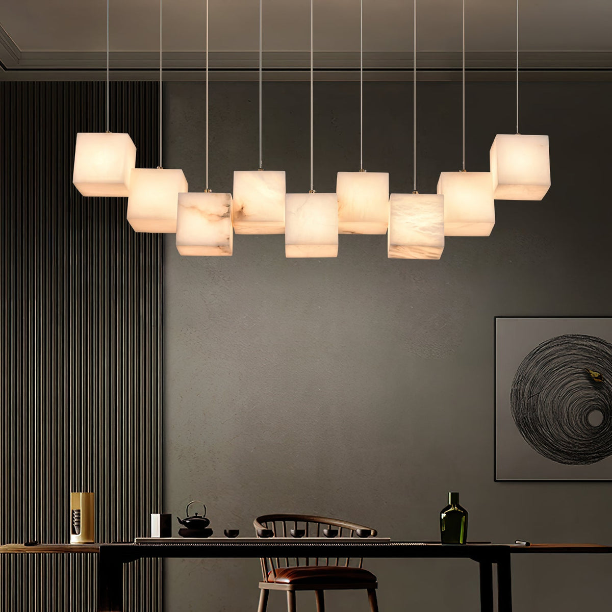 Alabaster Box Chandelier — view 4