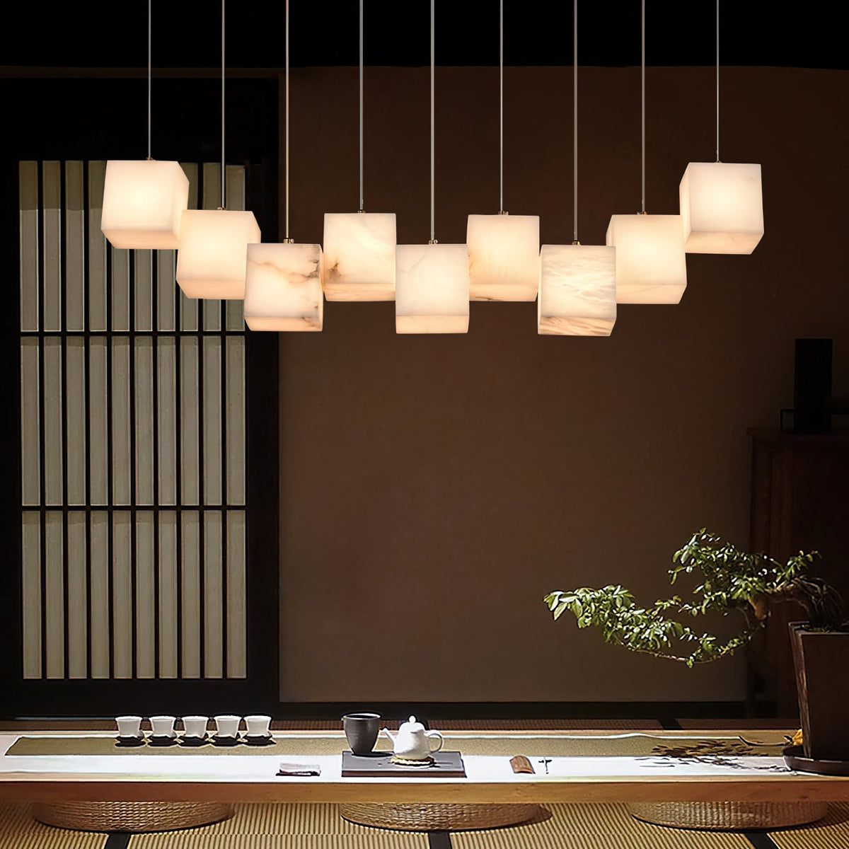 Alabaster Box Chandelier — view 5