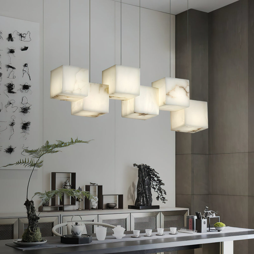 Alabaster Box Chandelier — view 7