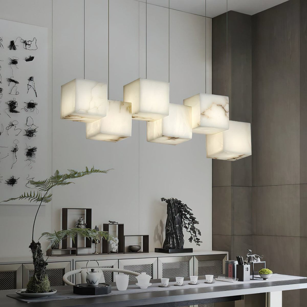 Alabaster Box Chandelier — view 7