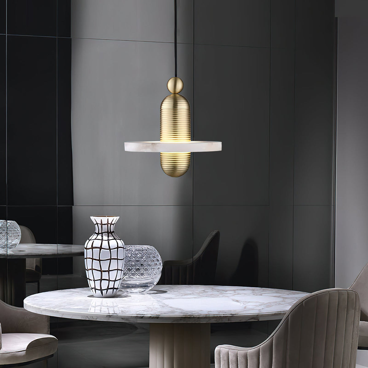 Alabaster Comet Pendant Lamp — view 26