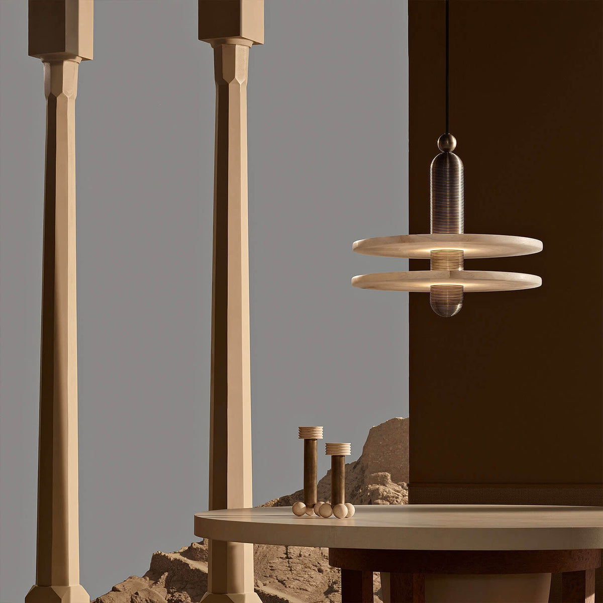 Alabaster Comet Pendant Lamp — view 6