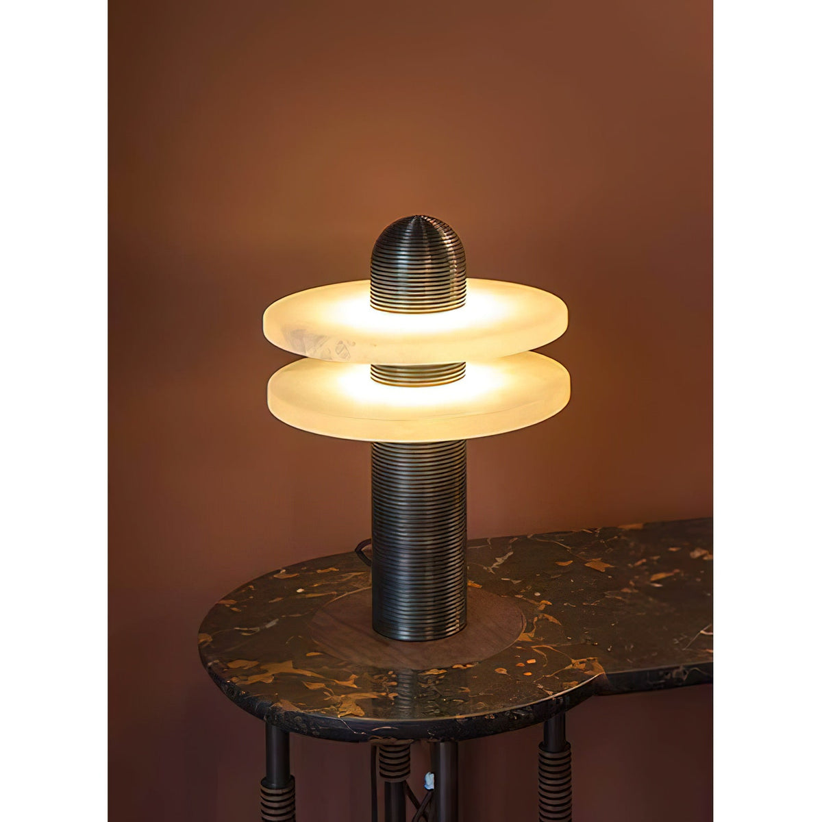 Alabaster Comet Table Lamp — view 13