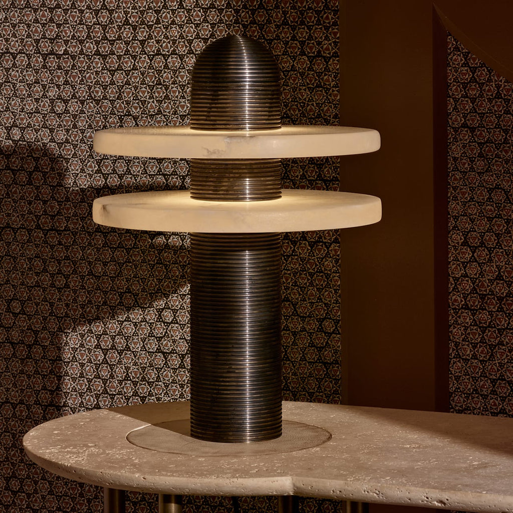 Alabaster Comet Table Lamp — view 2