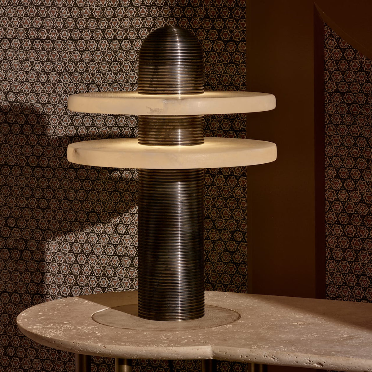 Alabaster Comet Table Lamp — view 2