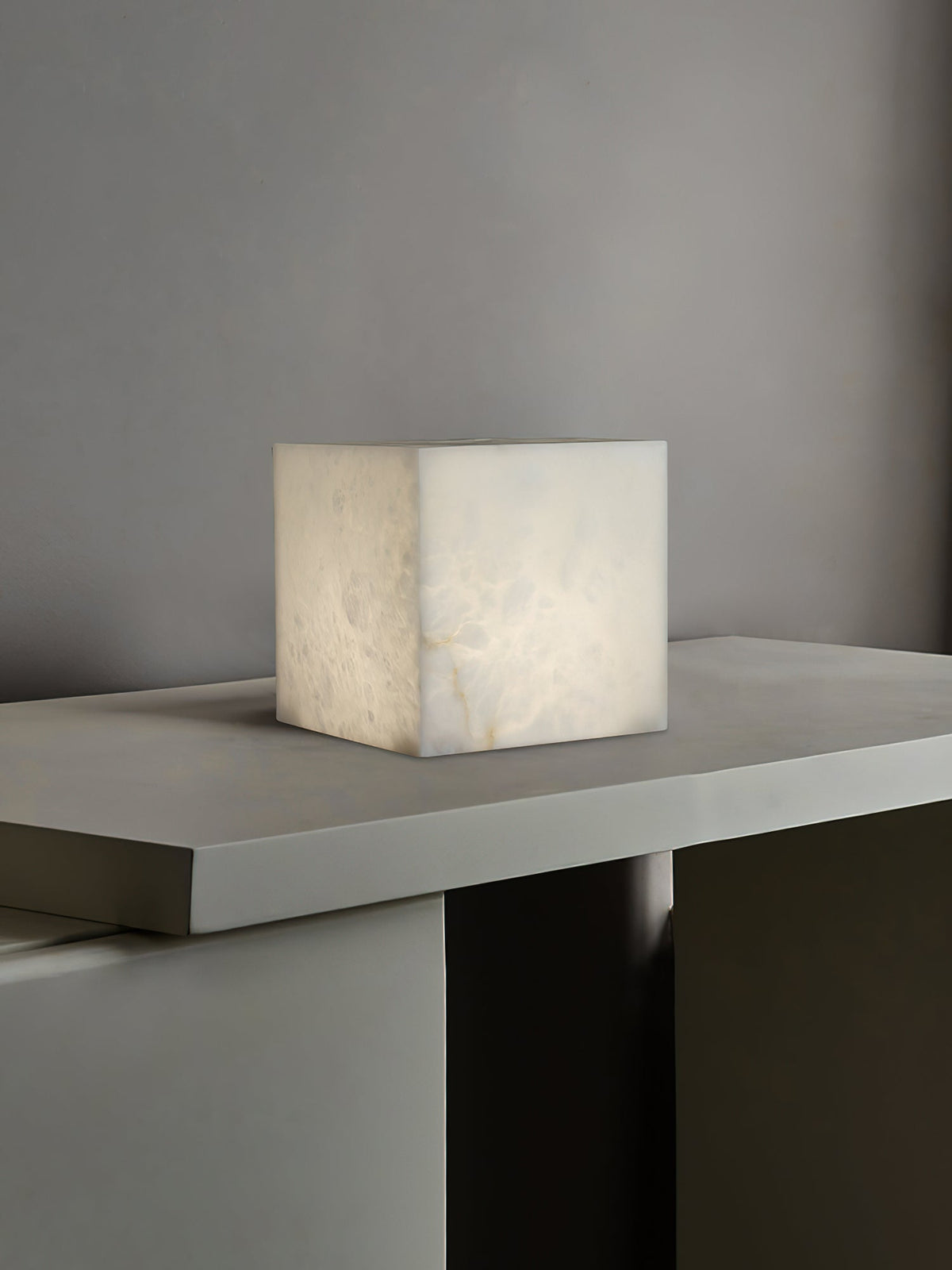 Alabaster Cubic Table Lamp — view 12