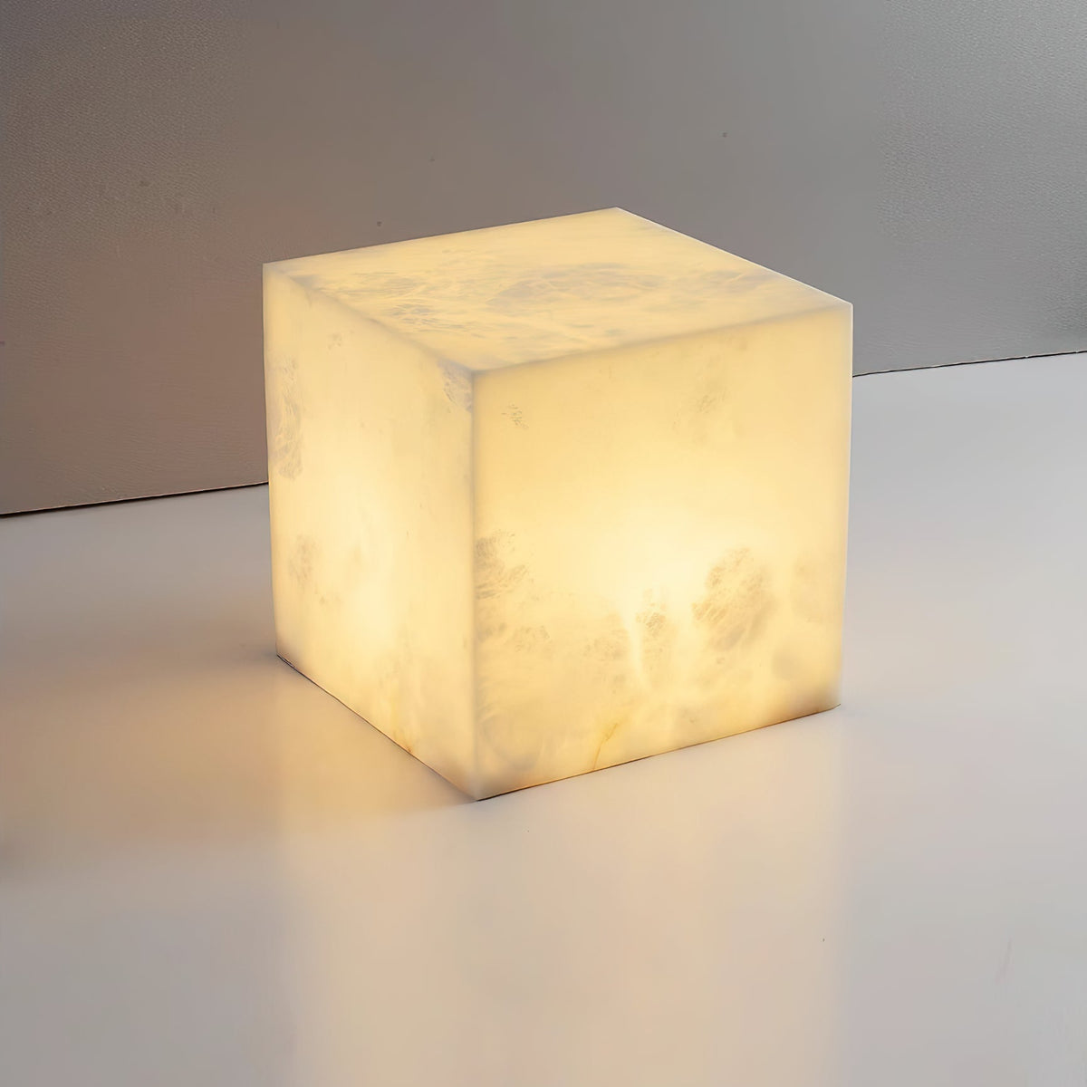 Alabaster Cubic Table Lamp — view 17