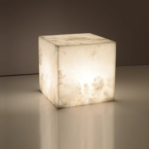Alabaster Cubic Table Lamp — view 2