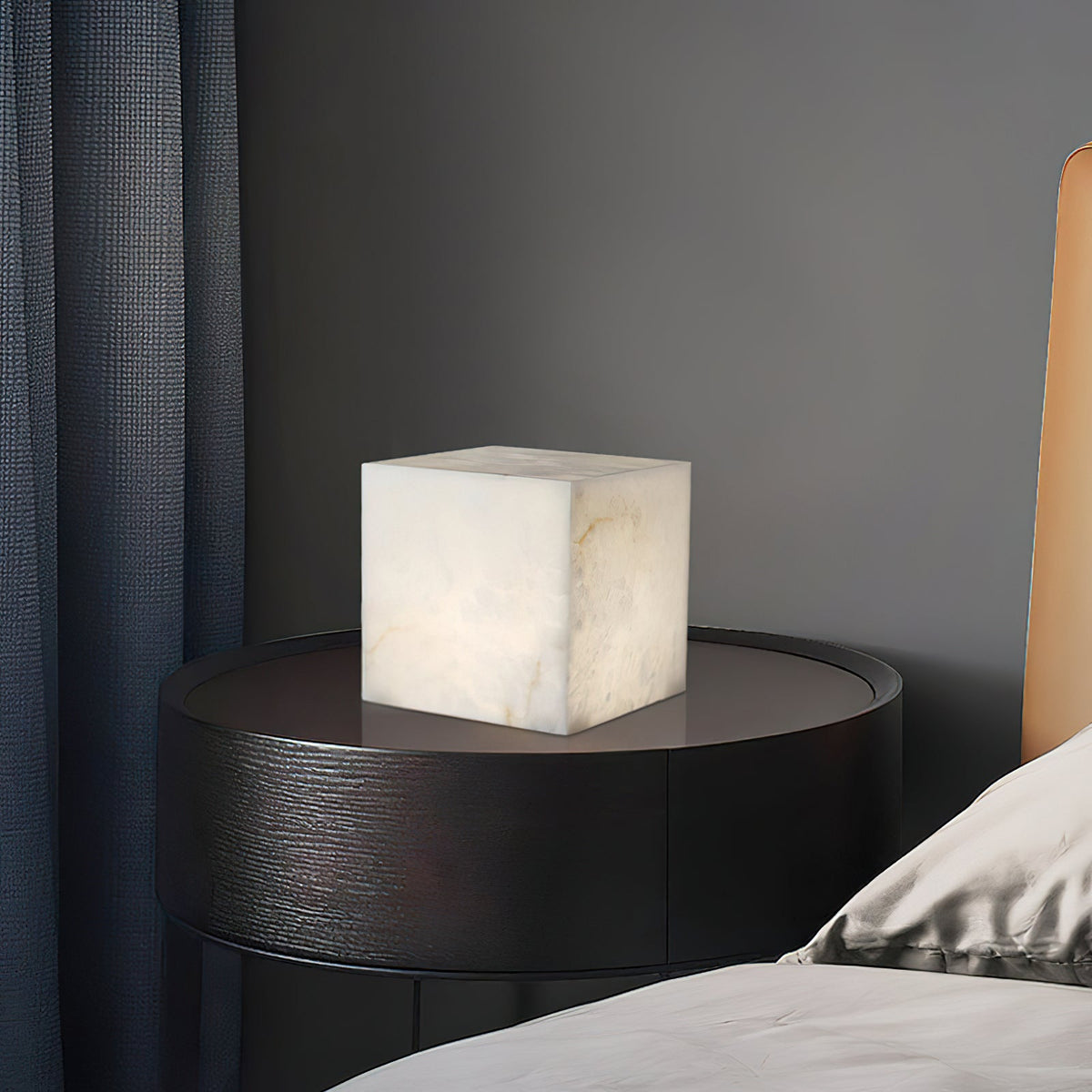 Alabaster Cubic Table Lamp — view 7