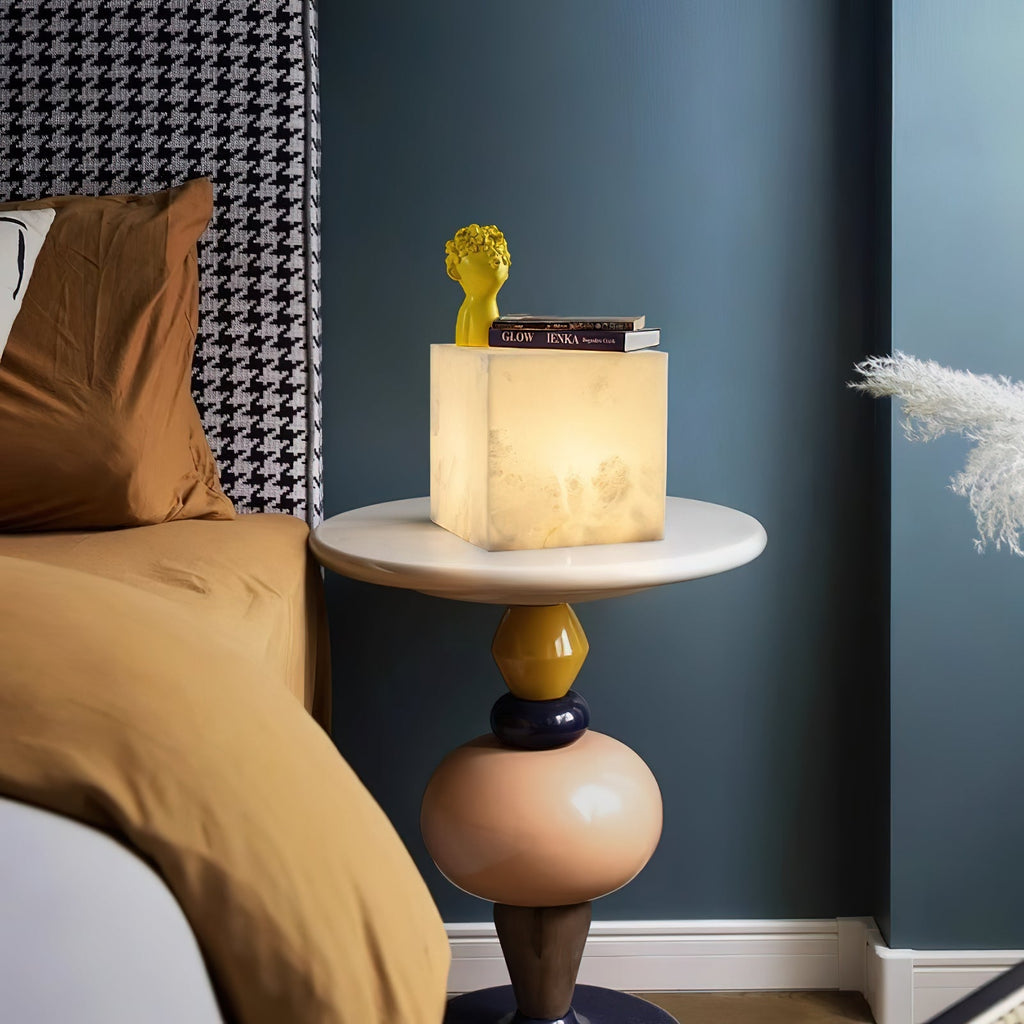 Alabaster Cubic Table Lamp — view 4