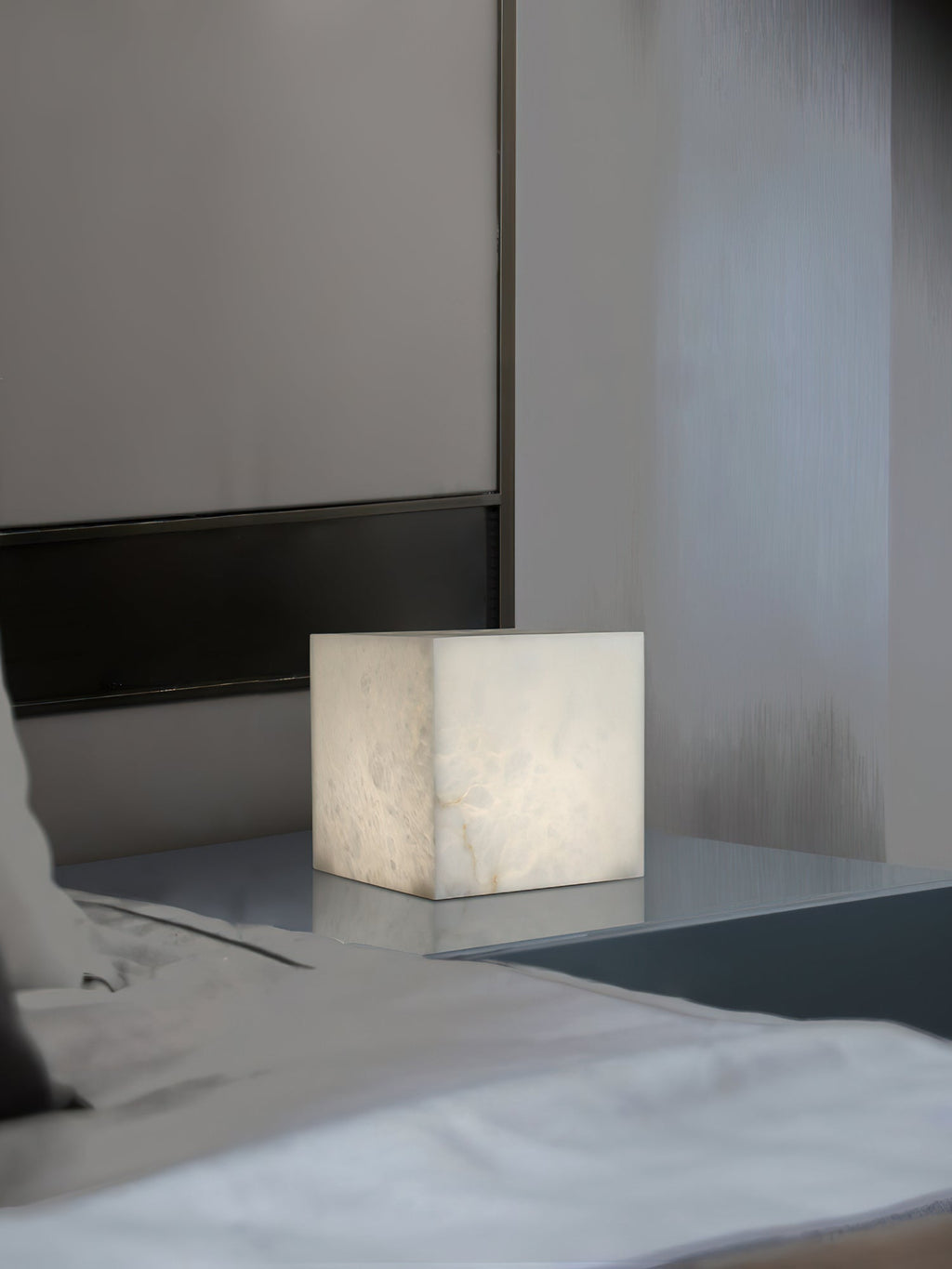 Alabaster Cubic Table Lamp — view 14