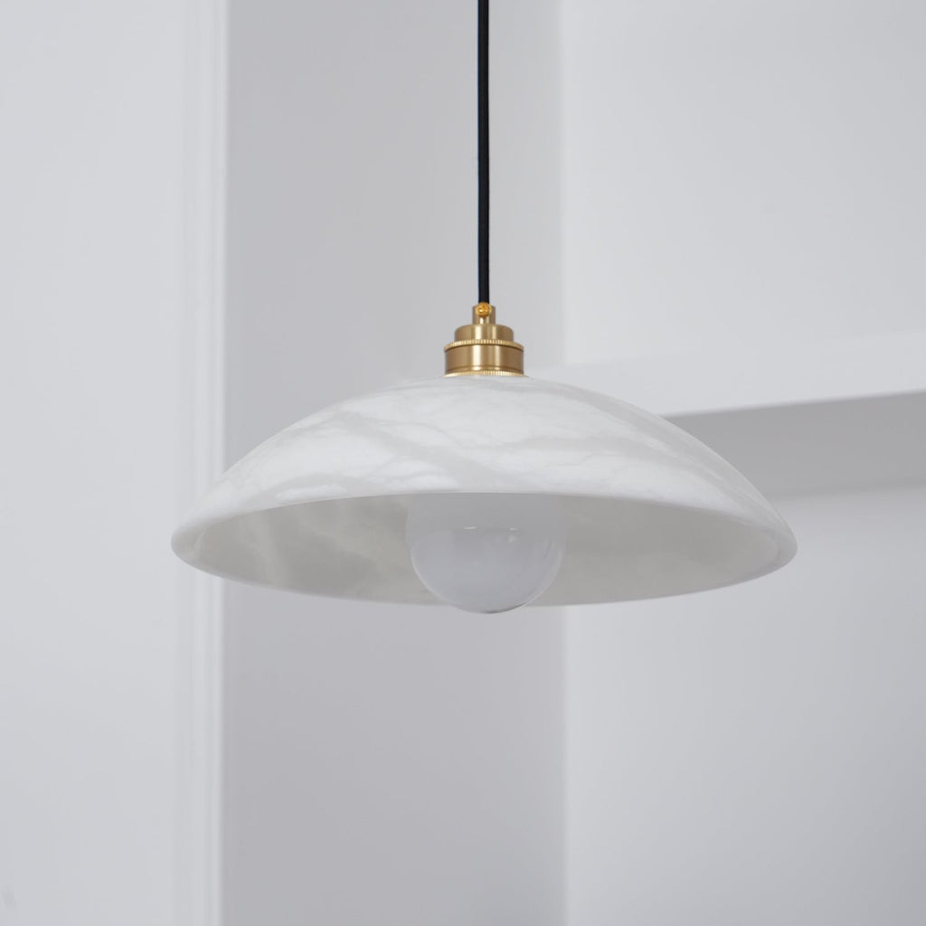 Alabaster Dome Pendant Light — view 30