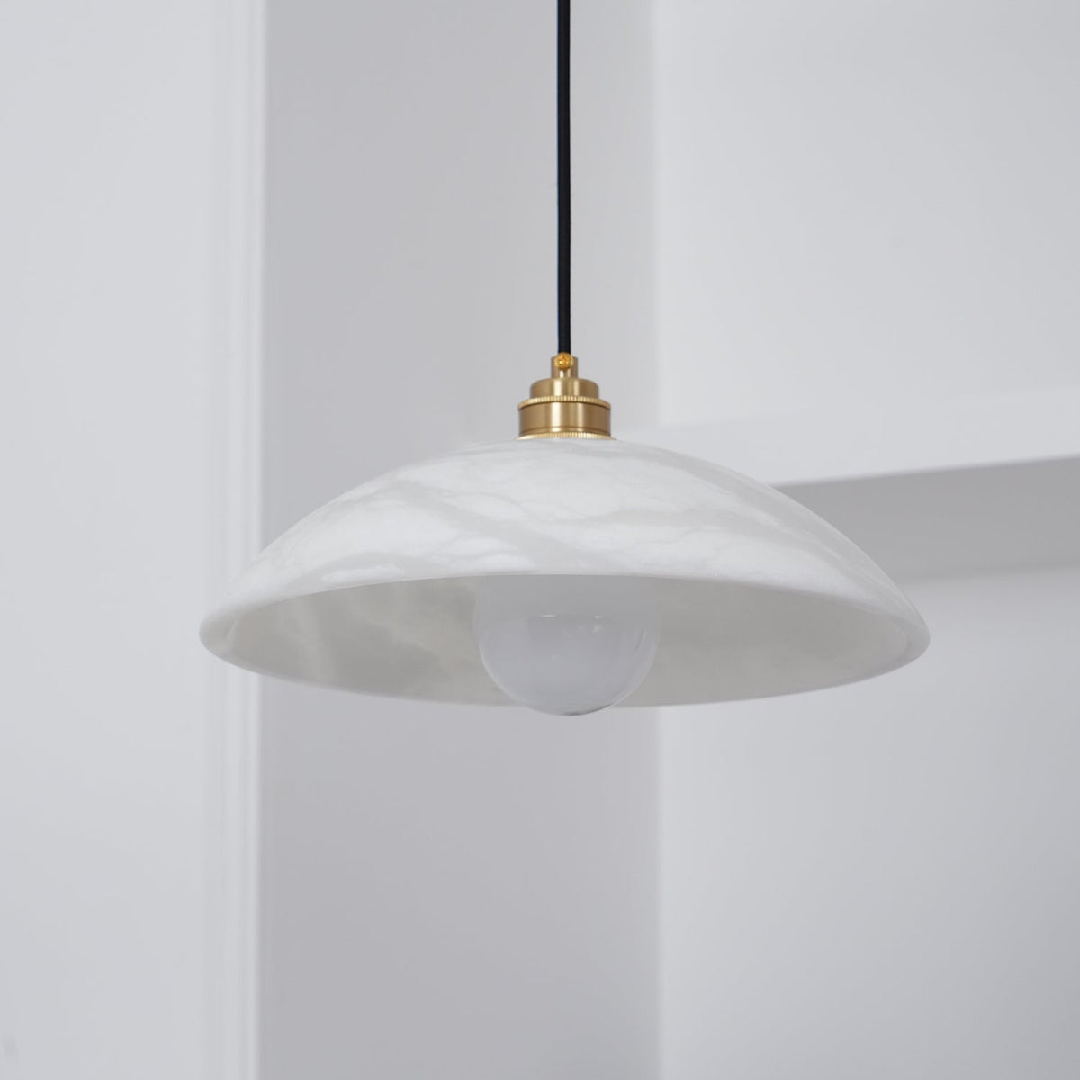 Alabaster Dome Pendant Light — view 30