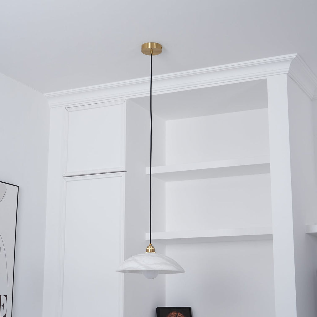 Alabaster Dome Pendant Light — view 25