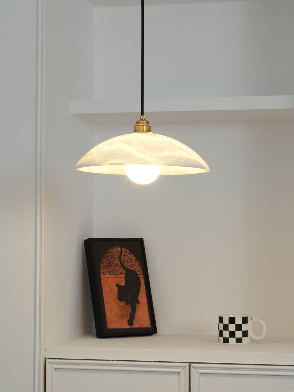 Alabaster Dome Pendant Light — view 28