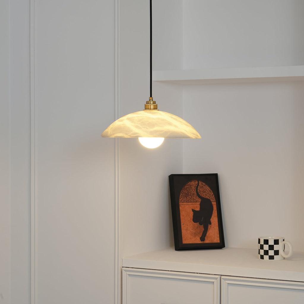 Alabaster Dome Pendant Light — view 22