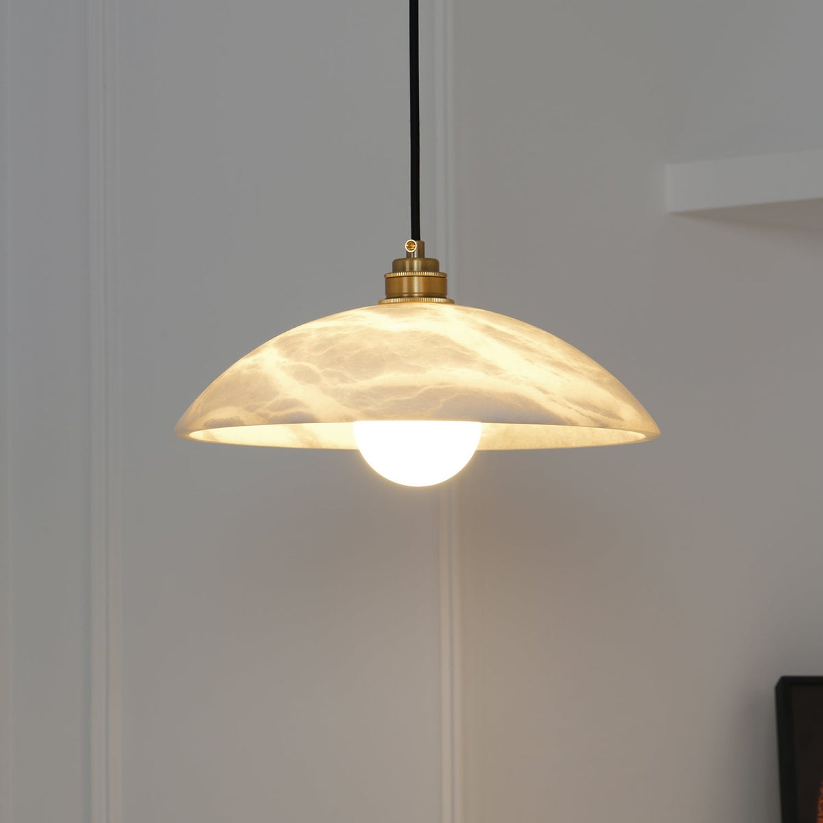 Alabaster Dome Pendant Light — view 23