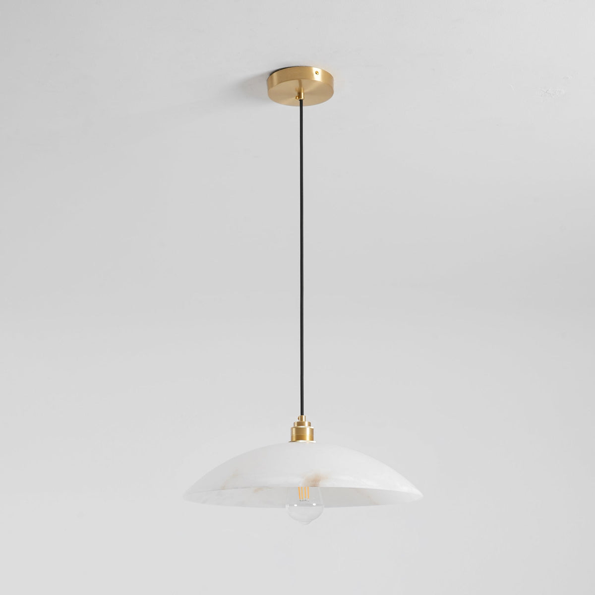 Alabaster Dome Pendant Light — view 26