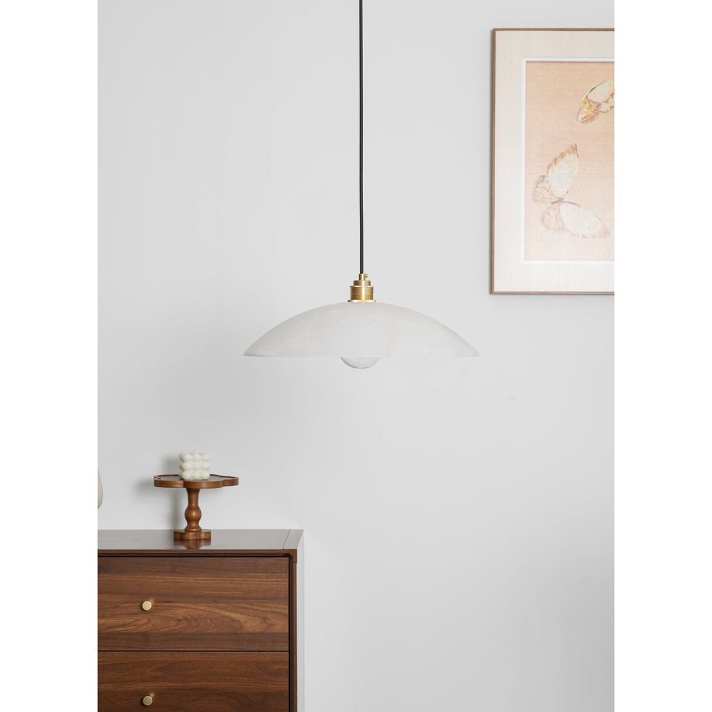 Alabaster Dome Pendant Light — view 18