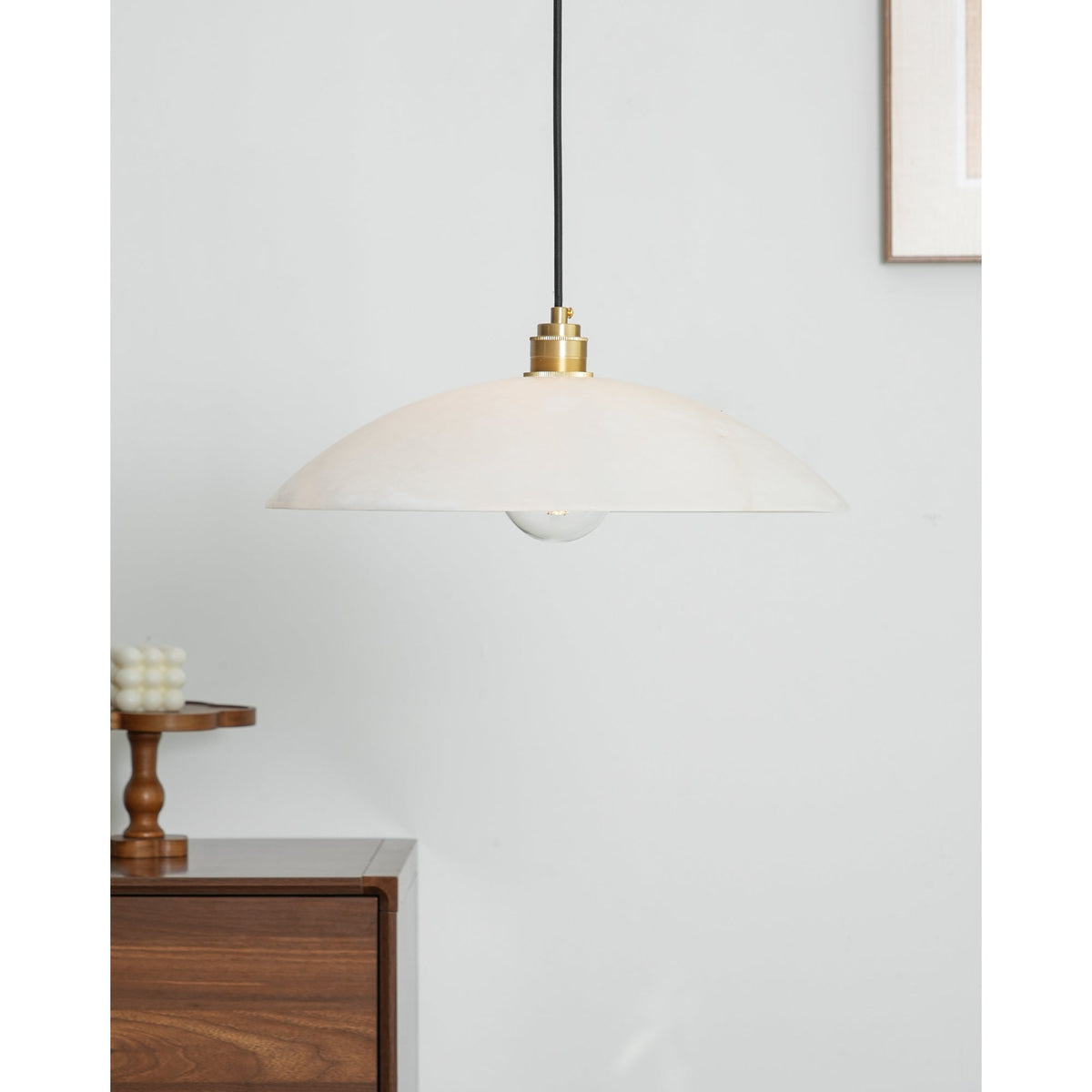 Alabaster Dome Pendant Light — view 20