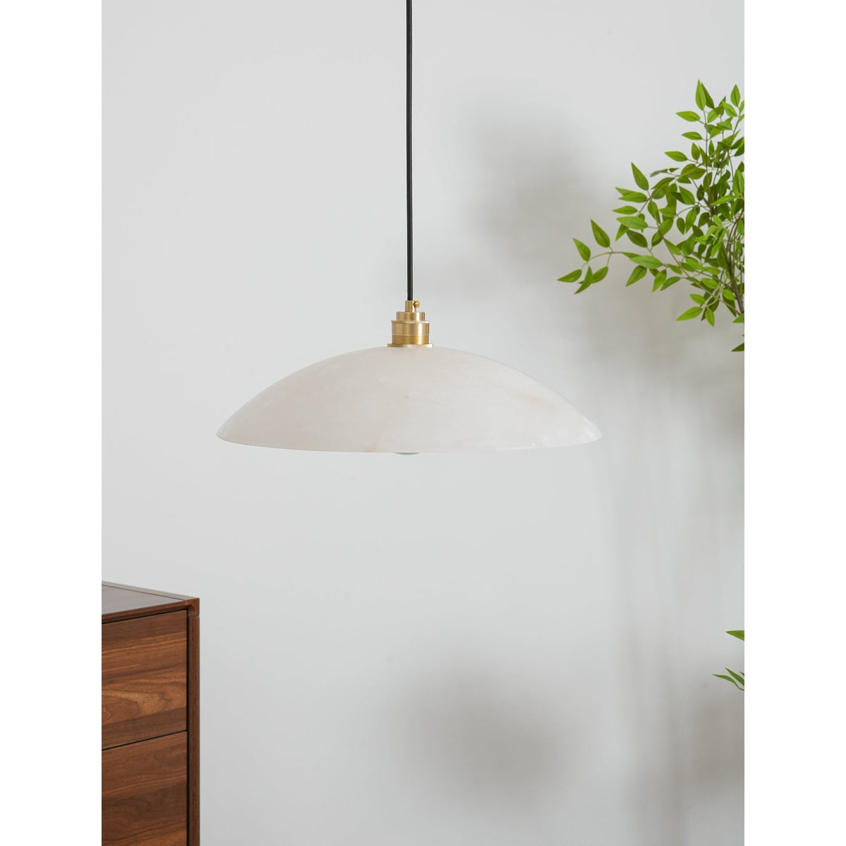 Alabaster Dome Pendant Light — view 14
