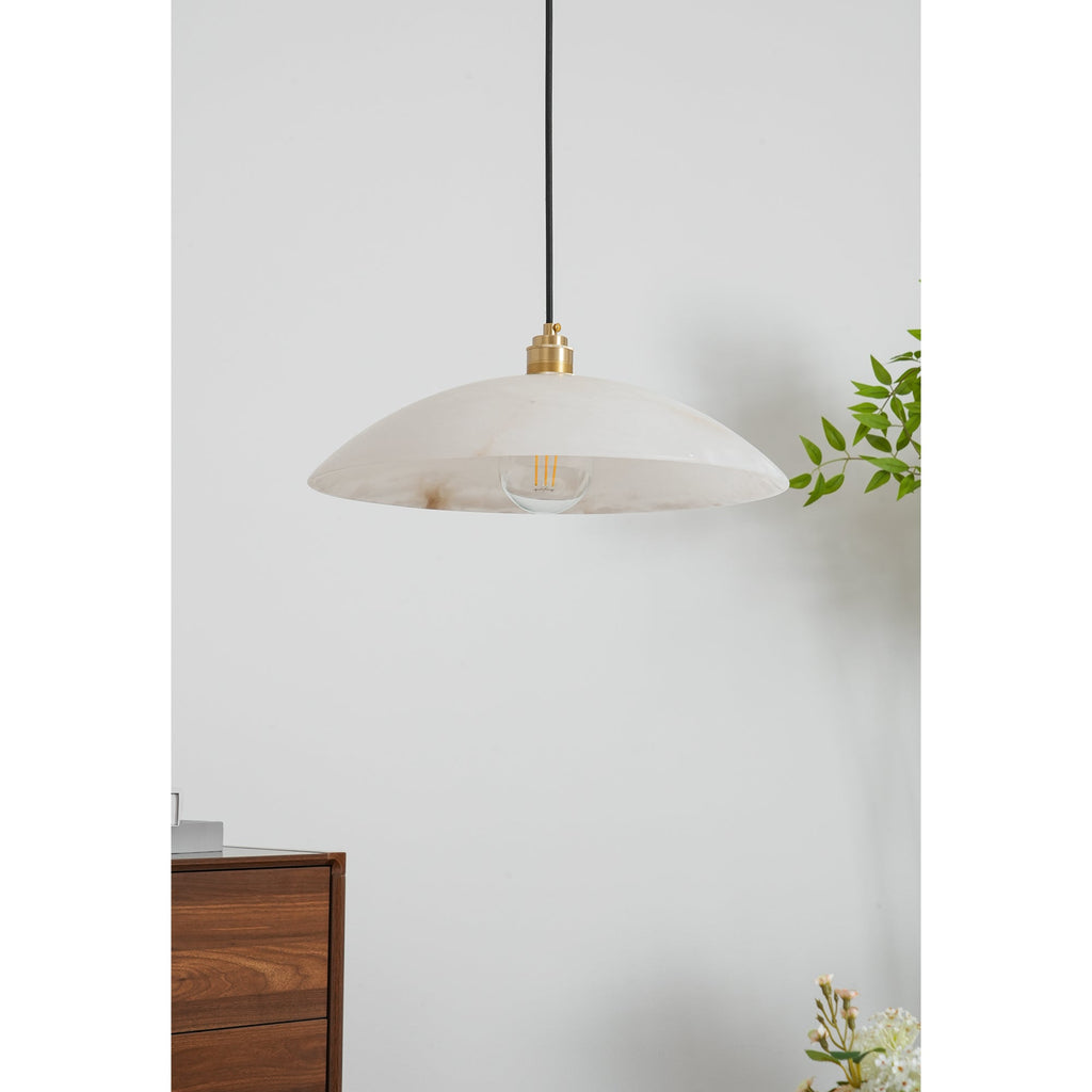 Alabaster Dome Pendant Light — view 13