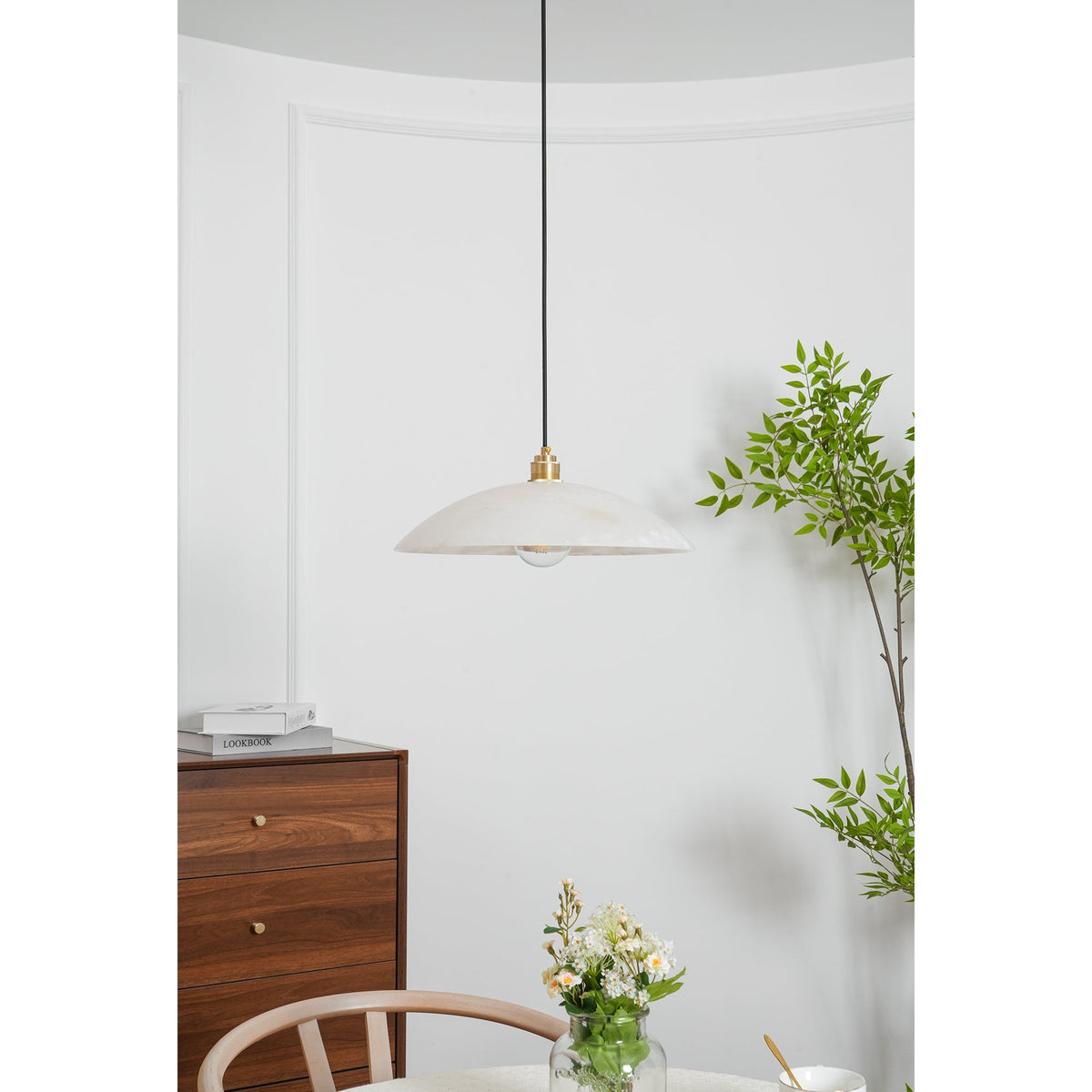 Alabaster Dome Pendant Light — view 16