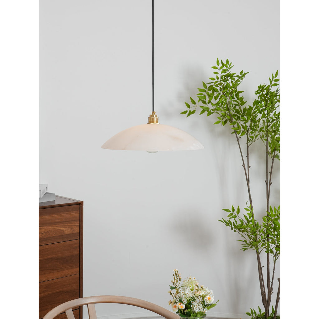 Alabaster Dome Pendant Light — view 12