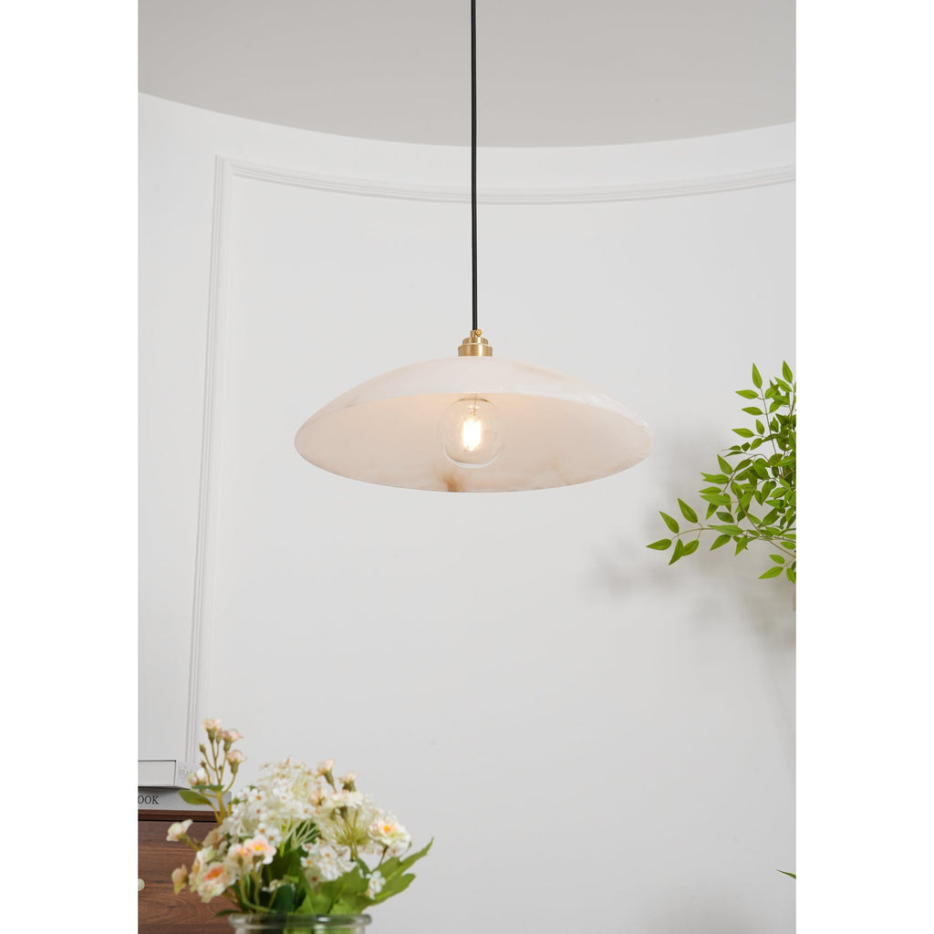 Alabaster Dome Pendant Light — view 11