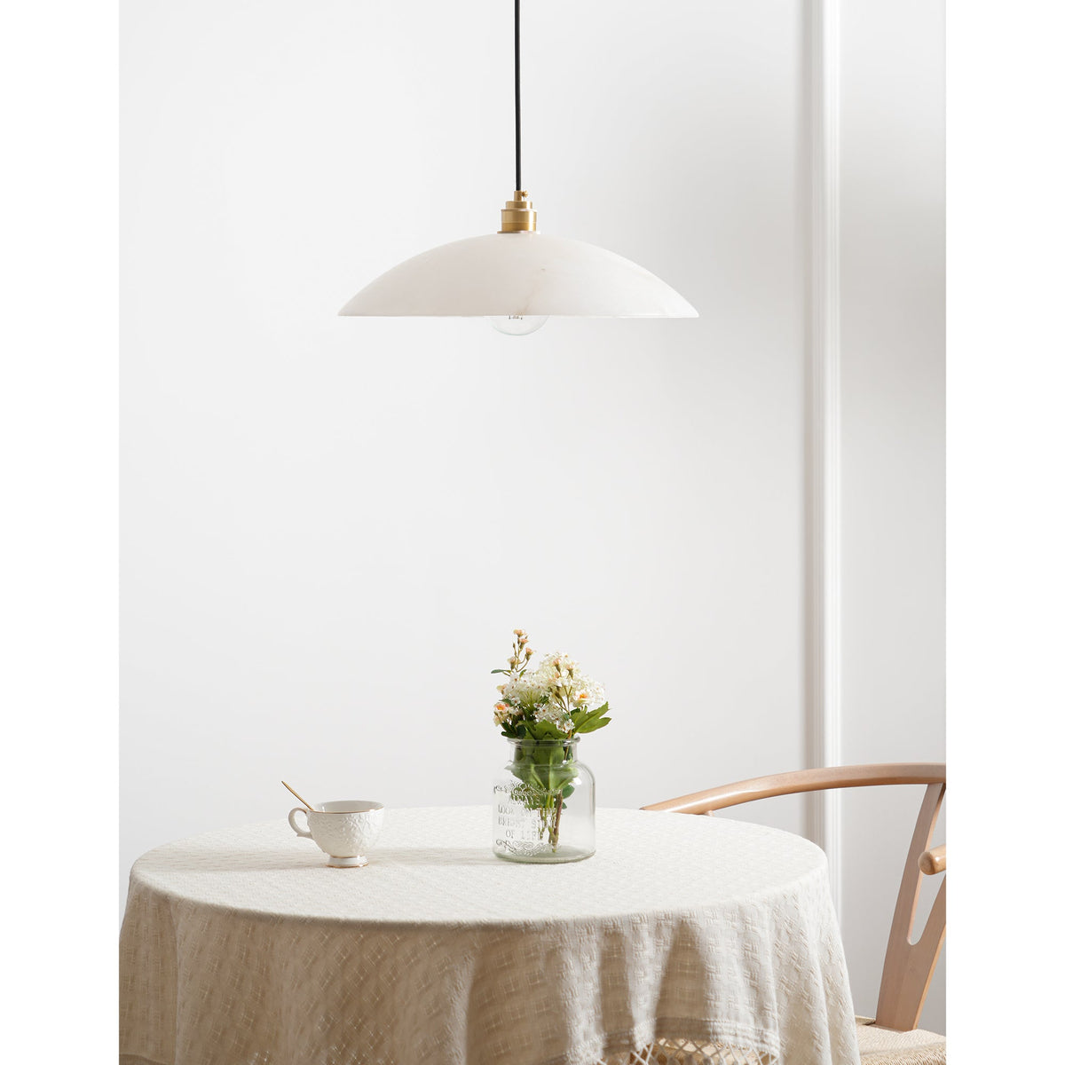 Alabaster Dome Pendant Light — view 10