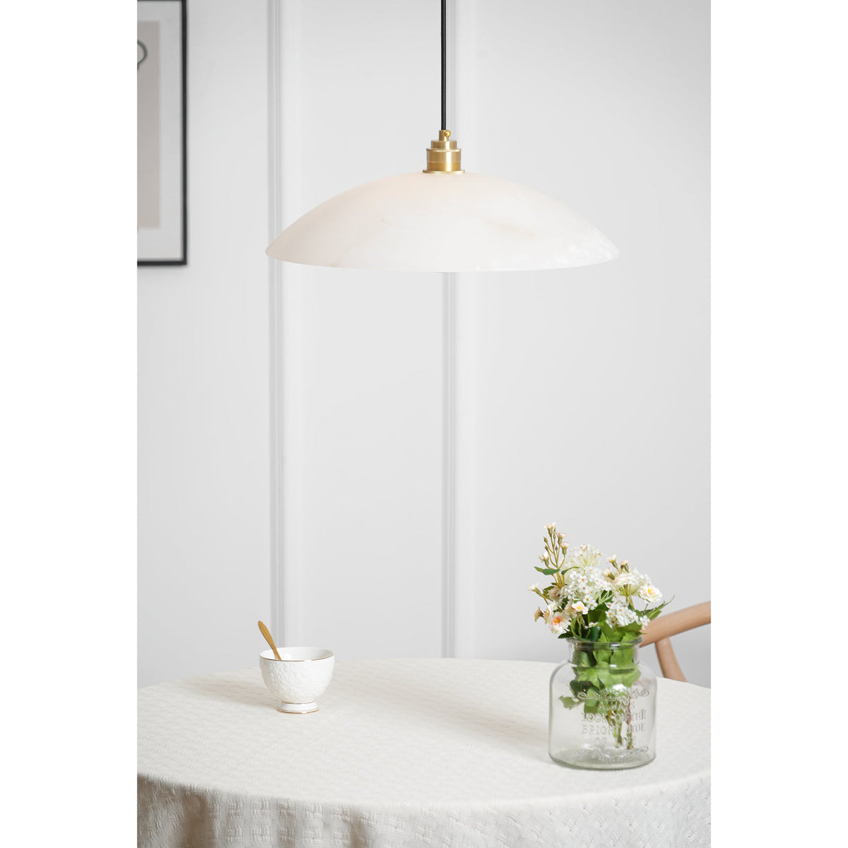 Alabaster Dome Pendant Light — view 6