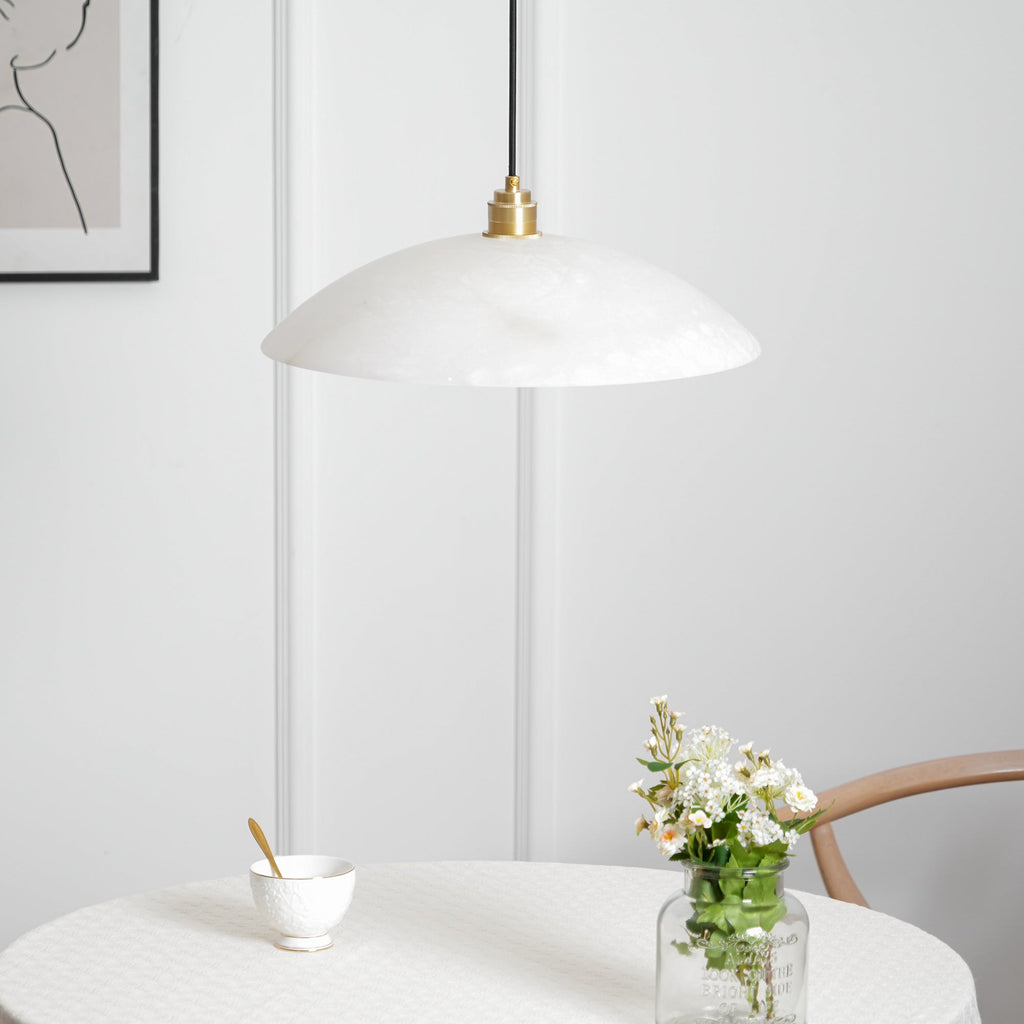 Alabaster Dome Pendant Light — view 9