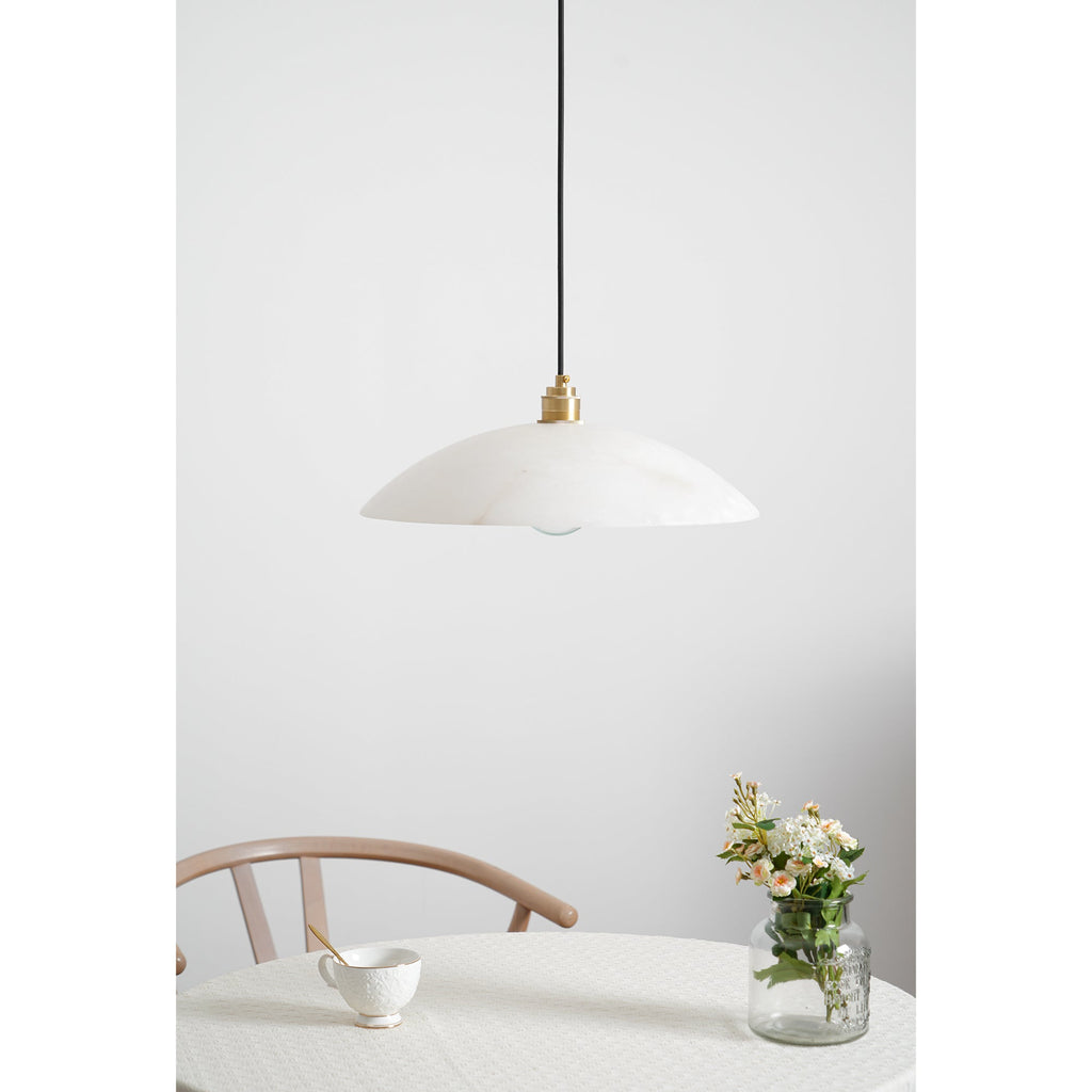Alabaster Dome Pendant Light — view 8