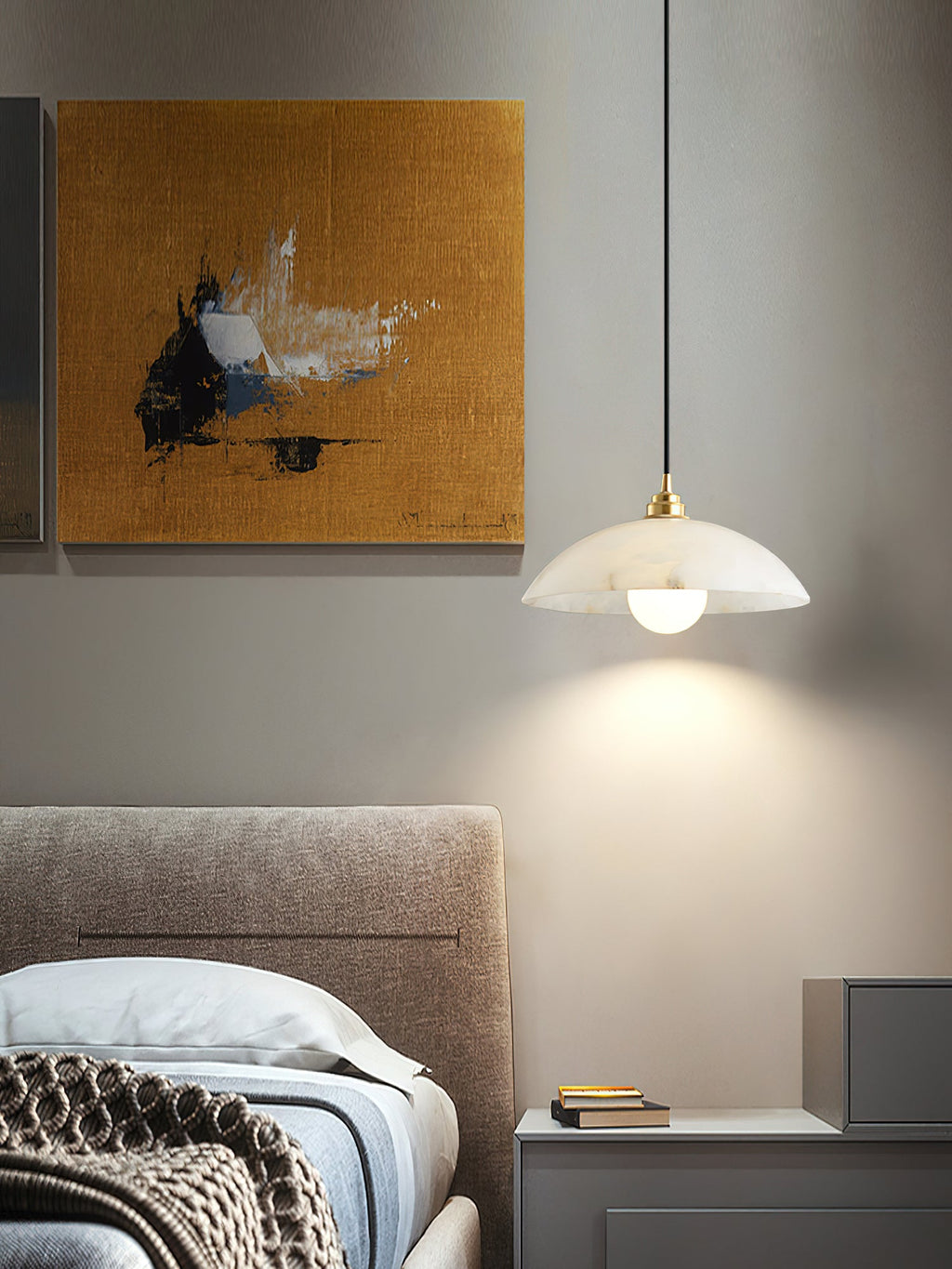 Alabaster Dome Pendant Light — view 38