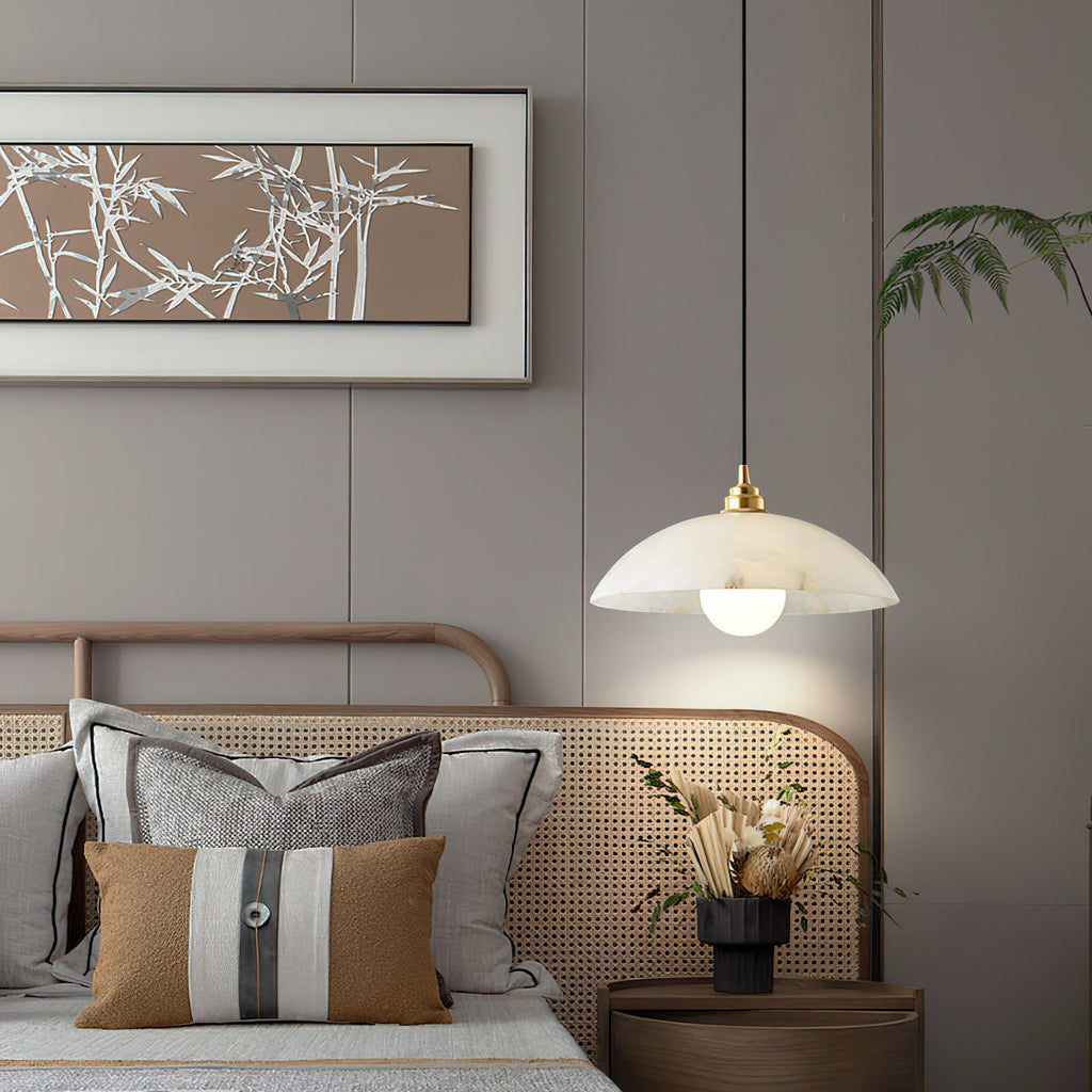 Alabaster Dome Pendant Light — view 5